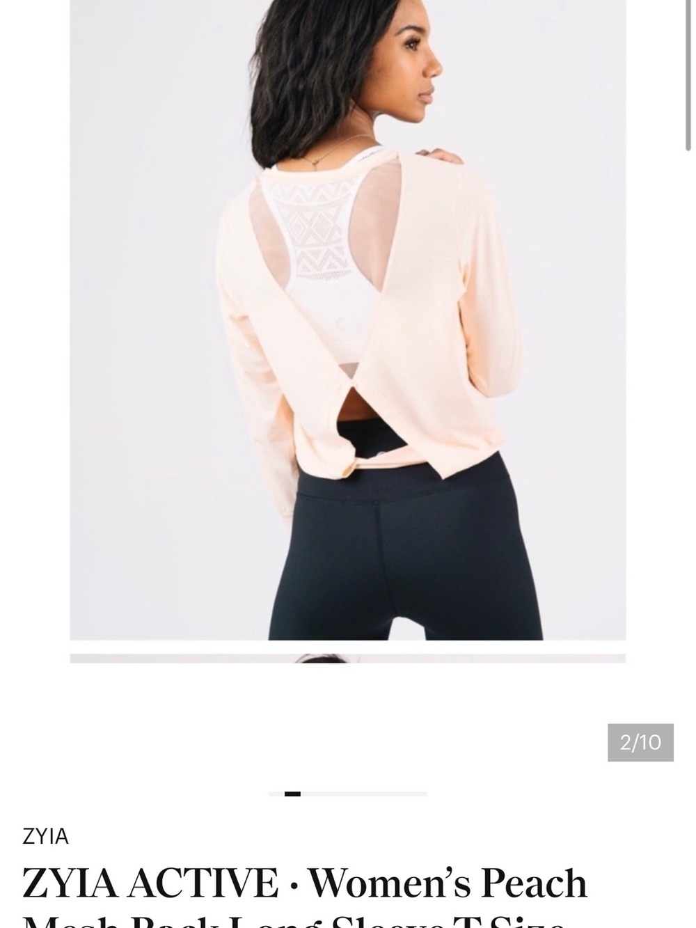 ZYIA Soft Peach Long-Sleeve Tee